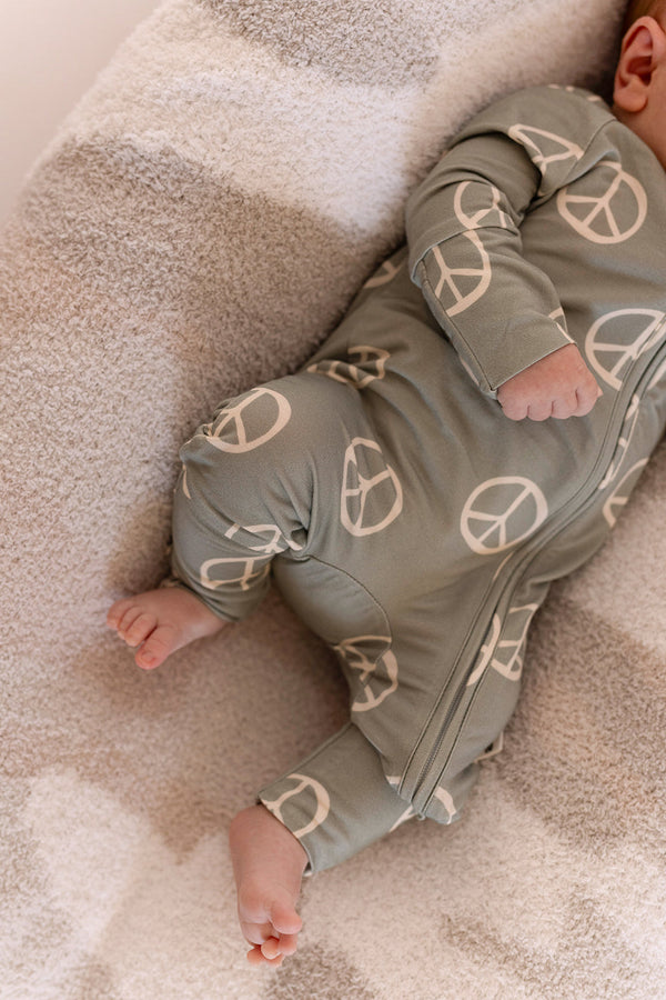 Bamboo Zip Pajamas | Peace