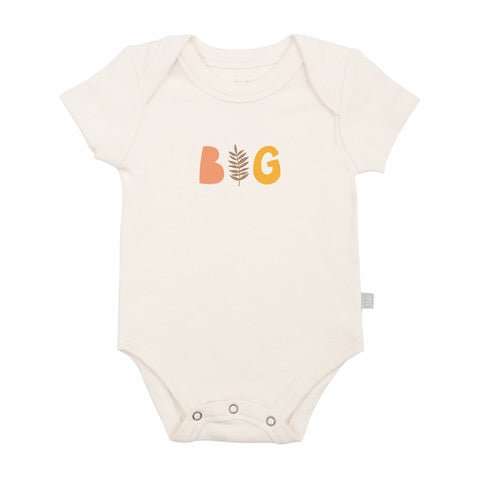 "Big Autumn graphic bodysuit for babies, short sleeve, stylish and cozy for fall outfits."