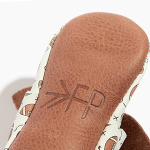 First Down Knotted Bow Baby Shoe in Angle 7, featuring a stylish design perfect for little ones.