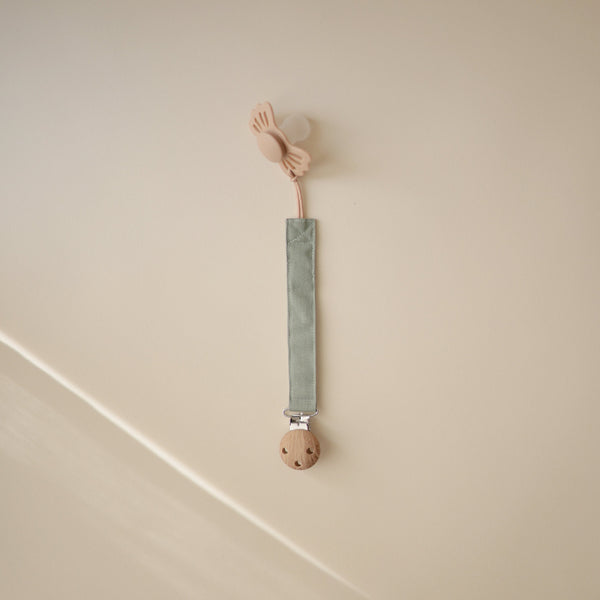 Linen Pacifier Clip 2-Pack