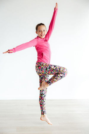 Flexible Floral Active Legging for babies, featuring a vibrant floral design and comfortable fit for active play.