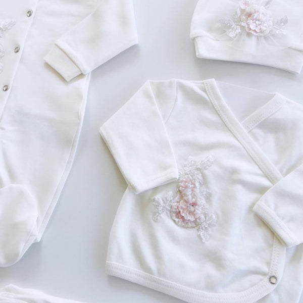 Floral Newborn Baby Girl Coming Home Set (11 pcs)