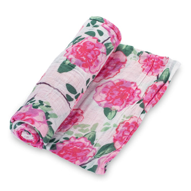 Live Life in Full Bloom Baby Muslin Swaddle Blanket - MOOGCO Baby