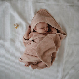 Mushie Organic Cotton Baby Hooded Towel Hooded for Babies and Toddlers