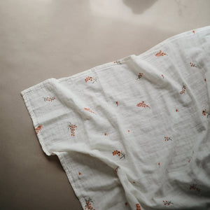 Mushie Organic Cotton Muslin Swaddle Blanket extra soft