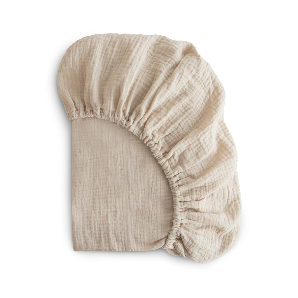 Mini Muslin Crib Sheet for a cozy and breathable sleep environment for your baby.