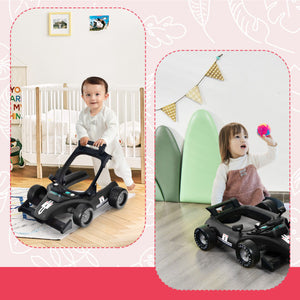 4-in-1 Foldable Activity Push Walker with Adjustable Height-Red