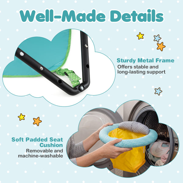 Foldable Portable Baby Jumper Indoor/Outdoor Infant Activity Center with Interactive Toys