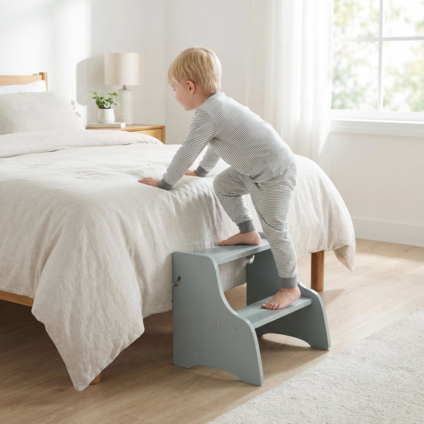 Foldable Toddler Step Stool with Chalkboards 2-Step Stool for Kids