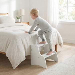 Foldable Toddler Step Stool with Chalkboards 2-Step Stool for Kids