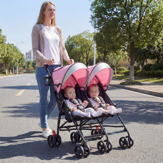 Foldable Twin Baby Double Stroller Ultralight Umbrella Kids Stroller