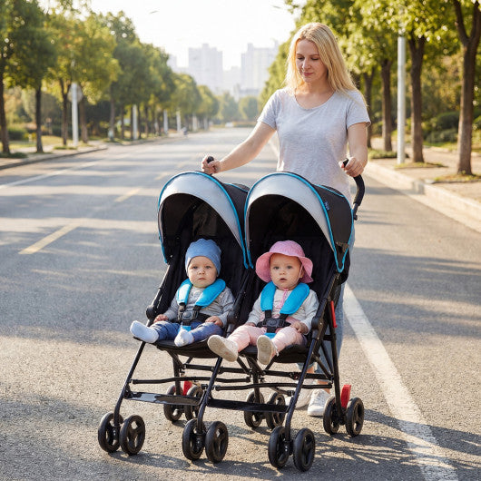 Foldable Twin Baby Double Stroller Ultralight Umbrella Kids Stroller