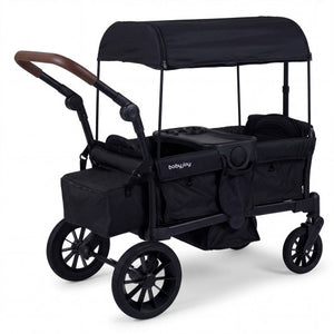 Foldable Wagon Stroller for 2 Kids Double Seater Toddler Stroller with Removable Canopy