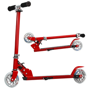 Folding Aluminum Kids Kick Scooter with LED Lights - Foldable