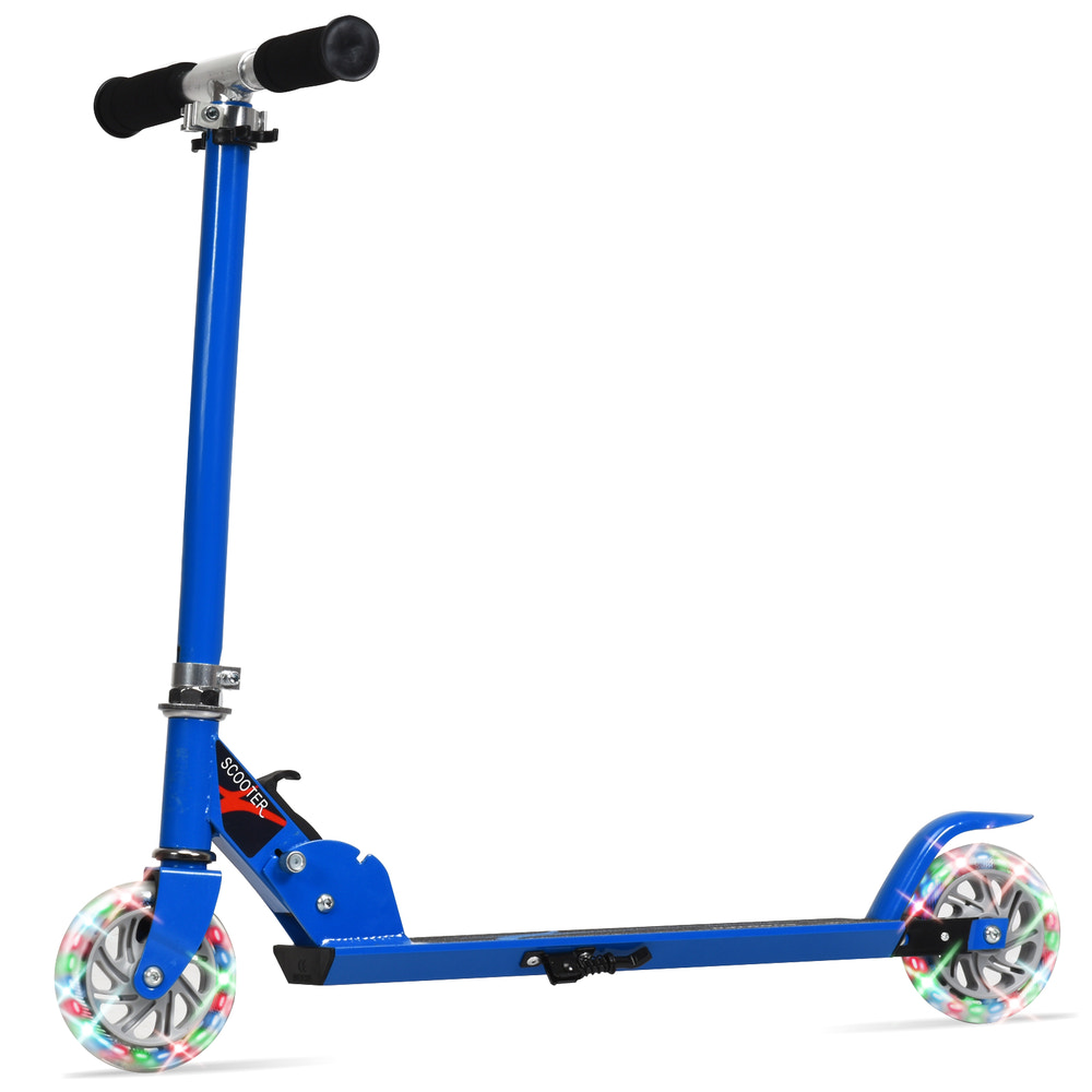 Folding Aluminum Kids Kick Scooter with LED Lights - Foldable
