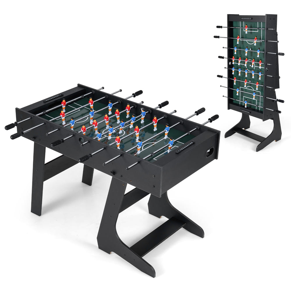 Folding Foosball Table with 22 Players and Slide Scorers Space-Saving Game Table