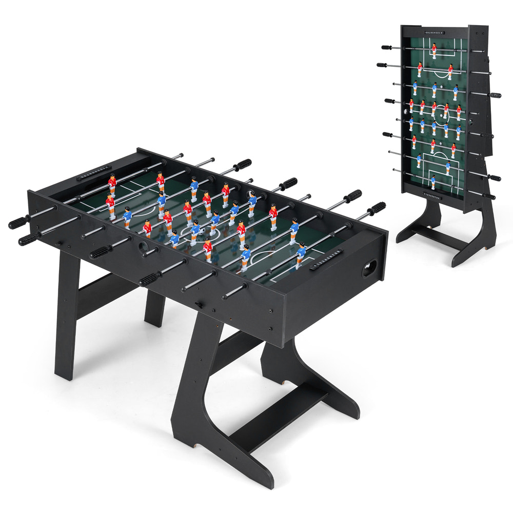 Folding Foosball Table with 22 Players and Slide Scorers Space-Saving Game Table