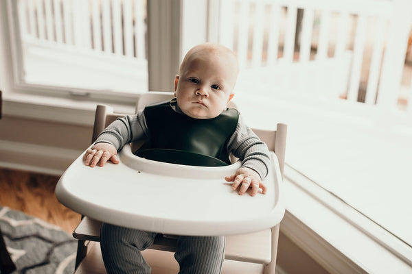 Forrest Green Silicone Bib with Crumb Catcher