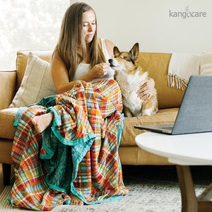 Kanga Care Bamboo Muslin Blanket - Forever: Quinn (reversible)