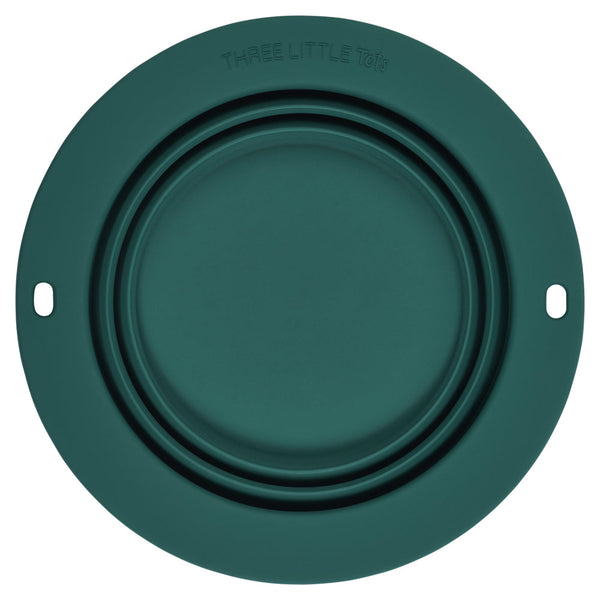Forest Green Collapsible Bowl for Travel or Home