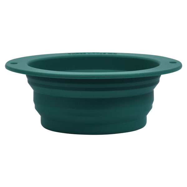 Forest Green Collapsible Bowl for Travel or Home