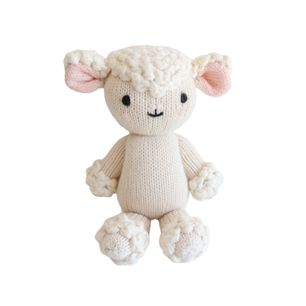Red and Olive Co Baby Sheep 7" Peruvian Cotton Lamb