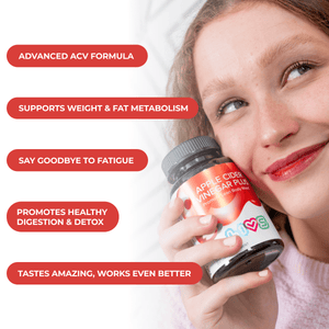 Apple Cider Vinegar Plus bottle at angle 3, showcasing its natural apple ingredients and health benefits for babies.