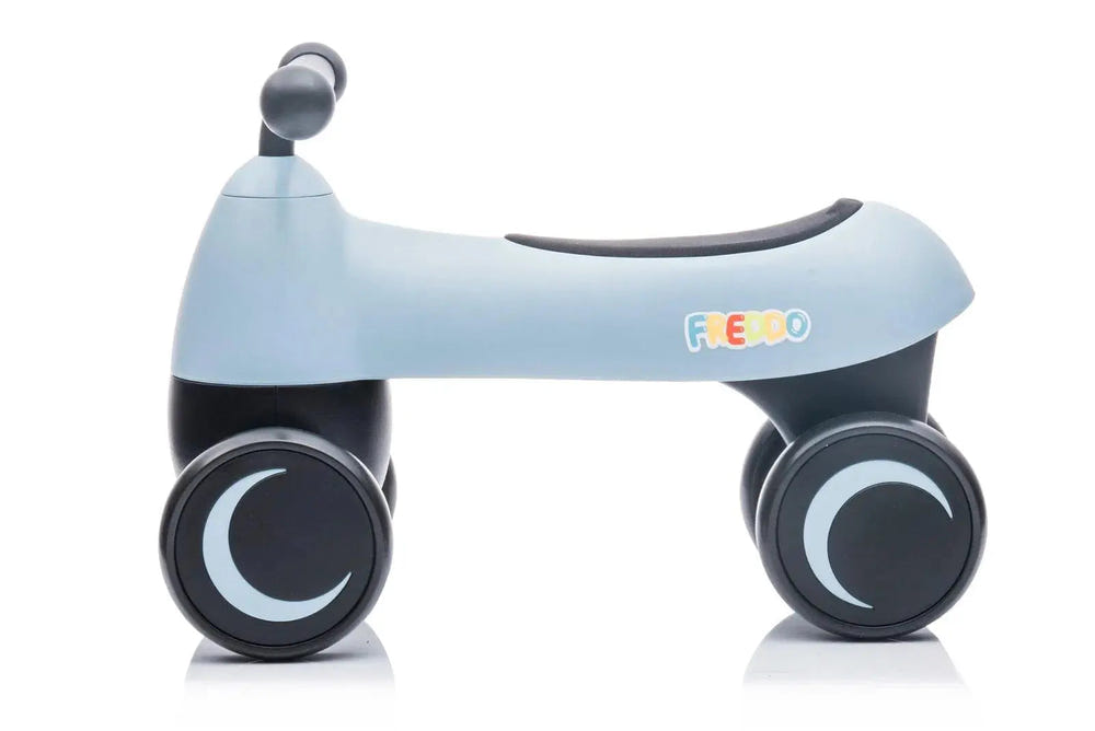 Freddo Toys 4 Wheel Balance Bike for toddlers, perfect for fun and safe outdoor riding adventures.