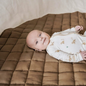 French Linen Baby Playmat - Chestnut