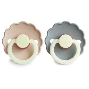 FRIGG Daisy Night Natural Rubber Pacifier 2-Pack