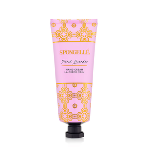 French Lavender hand cream in a stylish container, showcasing its soothing texture and elegant design from angle 3.