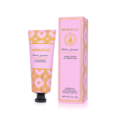 French Lavender hand cream in a sleek tube, perfect for moisturizing and soothing dry hands.