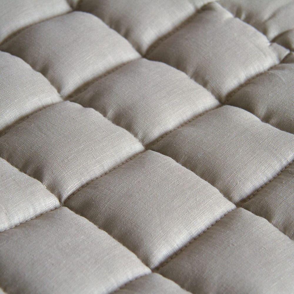 French Linen Baby Playmat in Cappuccino color, perfect for comfortable playtime and stylish nursery decor.