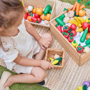 Fresh Produce Set D (Corns, Mushrooms & Red Bell Peppers)