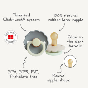 FRIGG Daisy Night Natural Rubber Pacifier 2-Pack