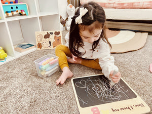 WonderBee Wooden Alphabet Chunky Puzzle