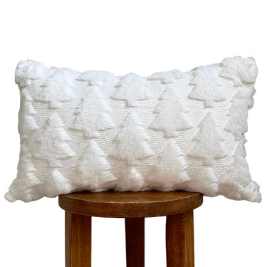 Fraser Fir lumbar pillow cover featuring a festive design, perfect for cozy home decor.