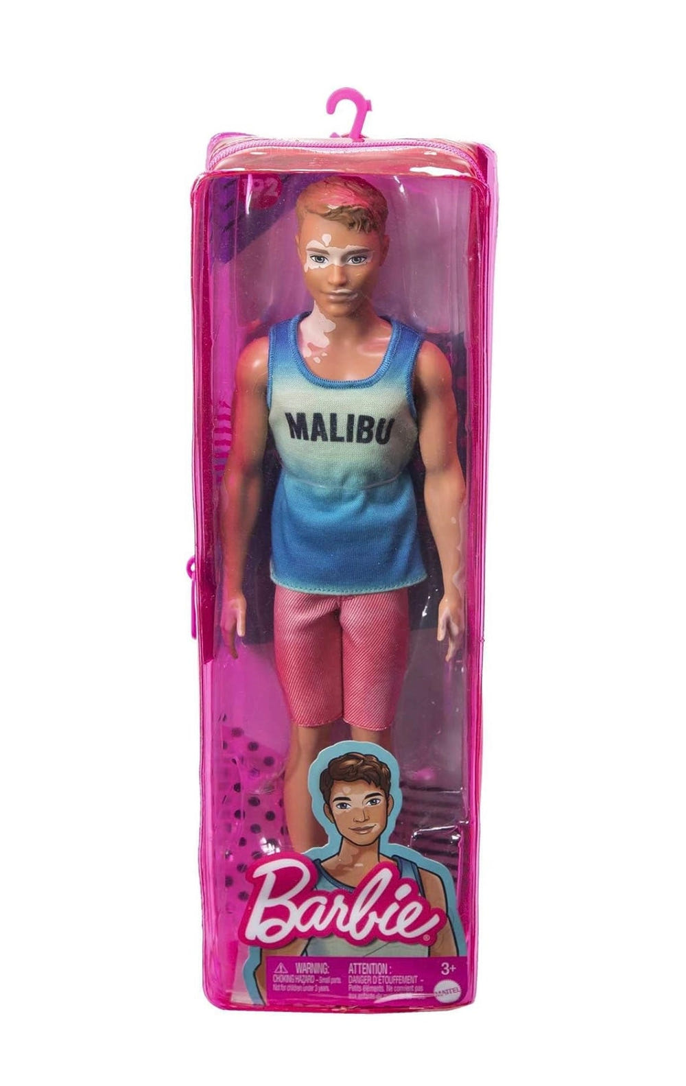 Barbie Ken Fashionistas Vitiligo Malibu Tank Doll #192 for imaginative play, showcasing diversity and style.