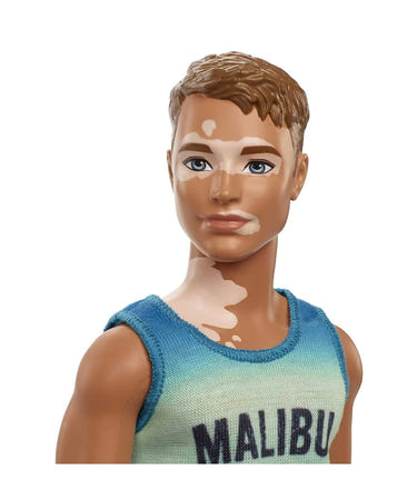 Barbie Ken Fashionistas Vitiligo Malibu Tank Doll #192 for imaginative play, showcasing diversity and style.
