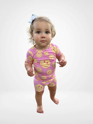 Pink Lemonade Short Set for babies, featuring a vibrant design and comfortable fit, perfect for warm weather.