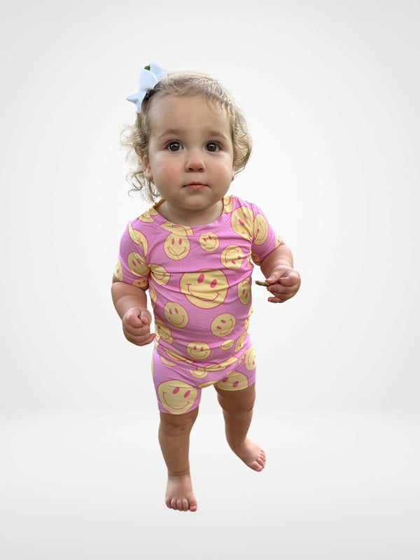 Pink Lemonade Short Set for babies, featuring a vibrant design and comfortable fit, perfect for warm weather.