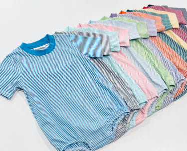 Knit Stripe Short Sleeve T-Shirt Bubble - PASTEL Colors
