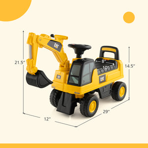 Licensed Caterpillar Kids Ride-On Digger - Educational