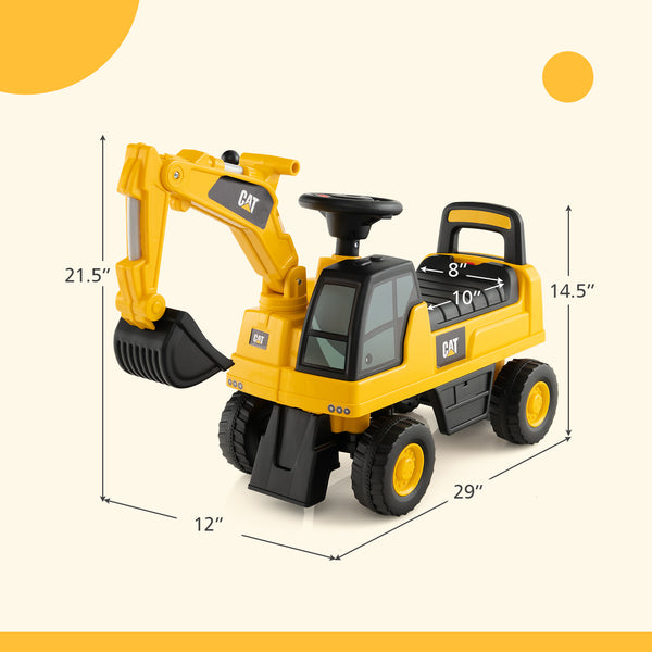 Licensed Caterpillar Kids Ride-On Digger - Educational