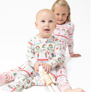 Nutcracker Fair Isle - 2 Way Zipper Footie