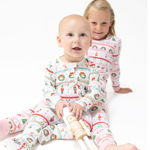 Nutcracker Fair Isle - 2 Way Zipper Footie