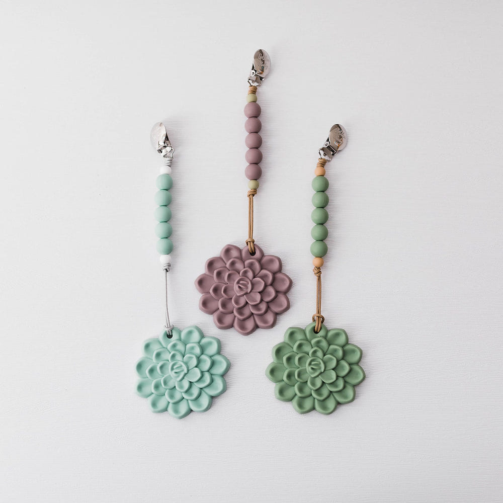 "Succulent teethers for babies, soft and safe for soothing gums during teething."
