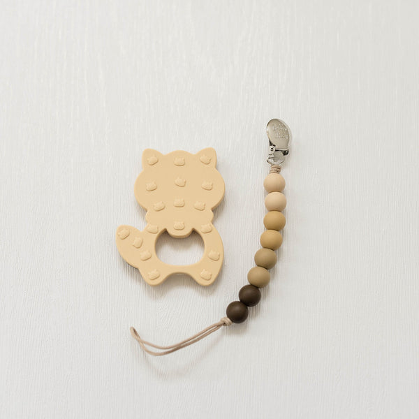 Raccoon Teether Set // Brown