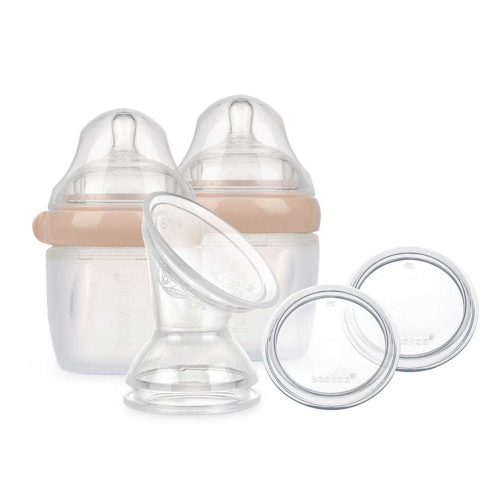 Haakaa Gen 3 Silicone Breast Pump and Bottle Pack 160 ml, ideal manual breast pump for breastfeeding moms.