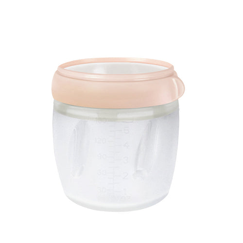 Haakaa Gen 3 Silicone Storage Container 6oz, perfect for on-the-go baby food storage. Angle 3 view.